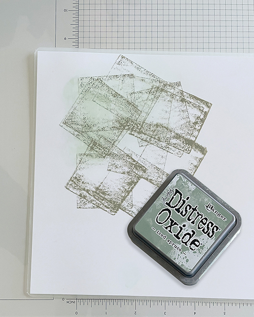 Inkt een aantal keer op het vel.